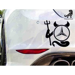 Devil Horns, Tail and Trident Mercedes