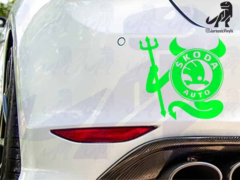 Devil Horns, Tail and Trident Skoda